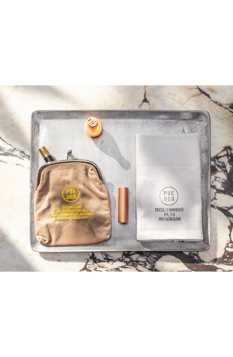 PUEBCO Velvet Frame Pouch, Alternate, color, Beige