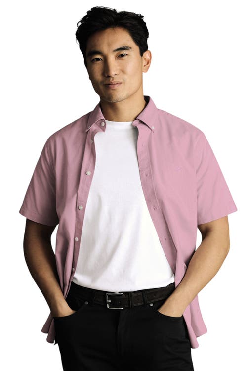 Charles Tyrwhitt Stretch Washed Oxford Short Sleeve Shirt