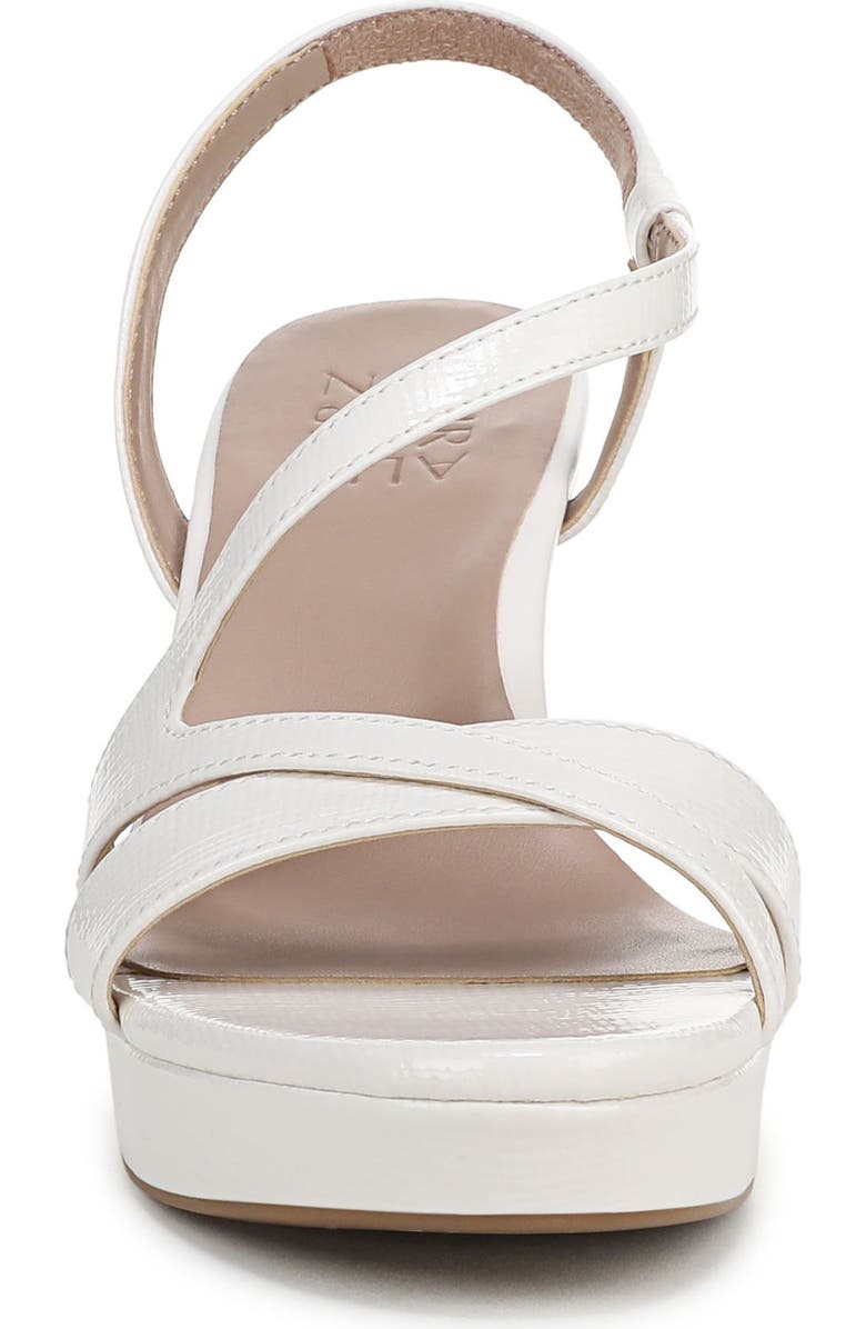 Naturalizer Abby Platform Slingback Sandal, Alternate, color, Warm White Faux Leather