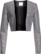 ST. JOHN Crystal Embellished Crop Jacket