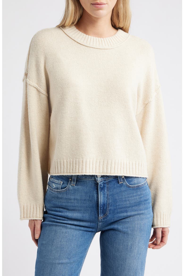 Crop Sweater, Main, color, OATMEAL