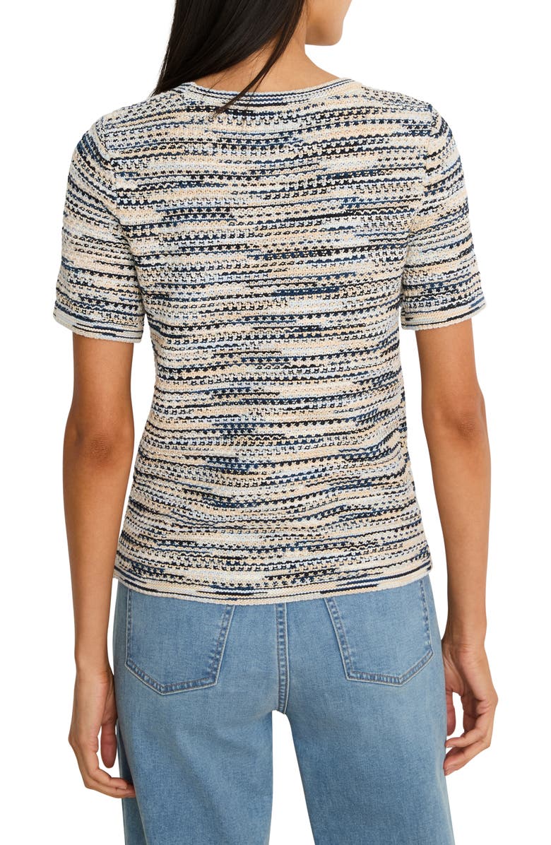 NIC+ZOE Space Dye Tuck Stitch Sweater, Alternate, color, Blue Multi