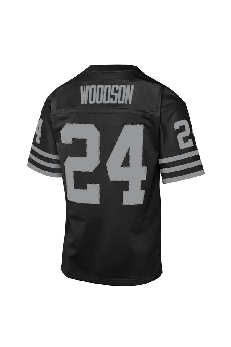 Youth Mitchell & Ness Charles Woodson Black Las Vegas Raiders 1998 Throwback Fashion Jersey, Alternate, color, Black