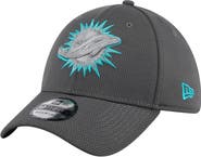 New Era Men's New Era Graphite Miami Dolphins  Main 39THIRTY Flex Hat