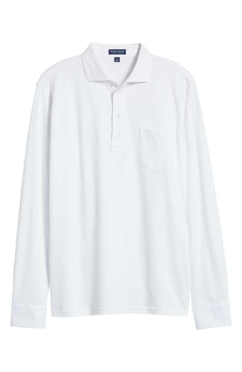 Peter Millar Crown Crafted Long Sleeve Cotton & Linen Polo, Alternate, color,
