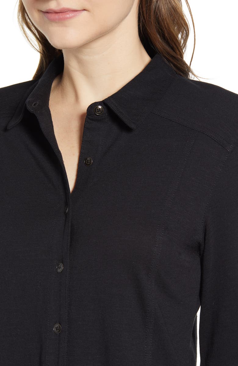 Caslon<sup>®</sup> Roll Sleeve Knit Shirt, Alternate, color, 