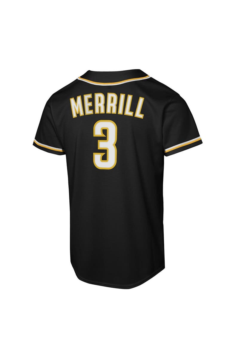 Nike Youth Nike Jackson Merrill Black San Diego Padres Fashion Replica Player Jersey, Alternate, color, Black
