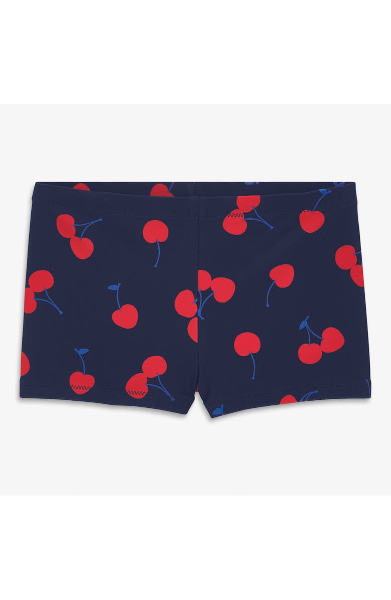 Primary Kids Swim Shortie In Cherries, Main, color, Navy Cherries