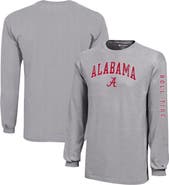 Champion Youth Champion Gray Alabama Crimson Tide Distressed Arch Over Logo Long Sleeve T-Shirt