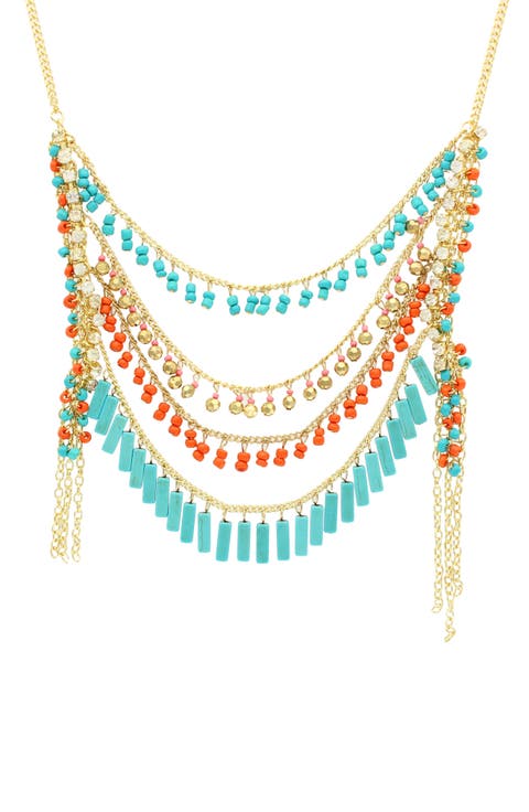 Jaila Bead Bib Necklace