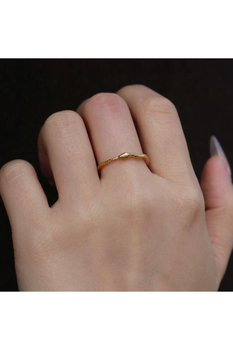 Little Snake Textured Ring, Alternate, color, Gold