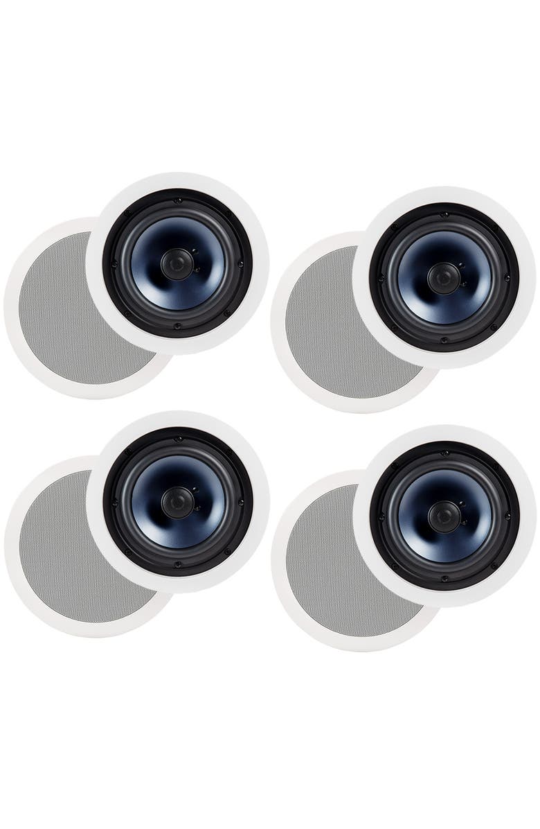 Polk Audio RC80I 2 Way In Ceiling Speakers - 4 Pack, Main, color, White