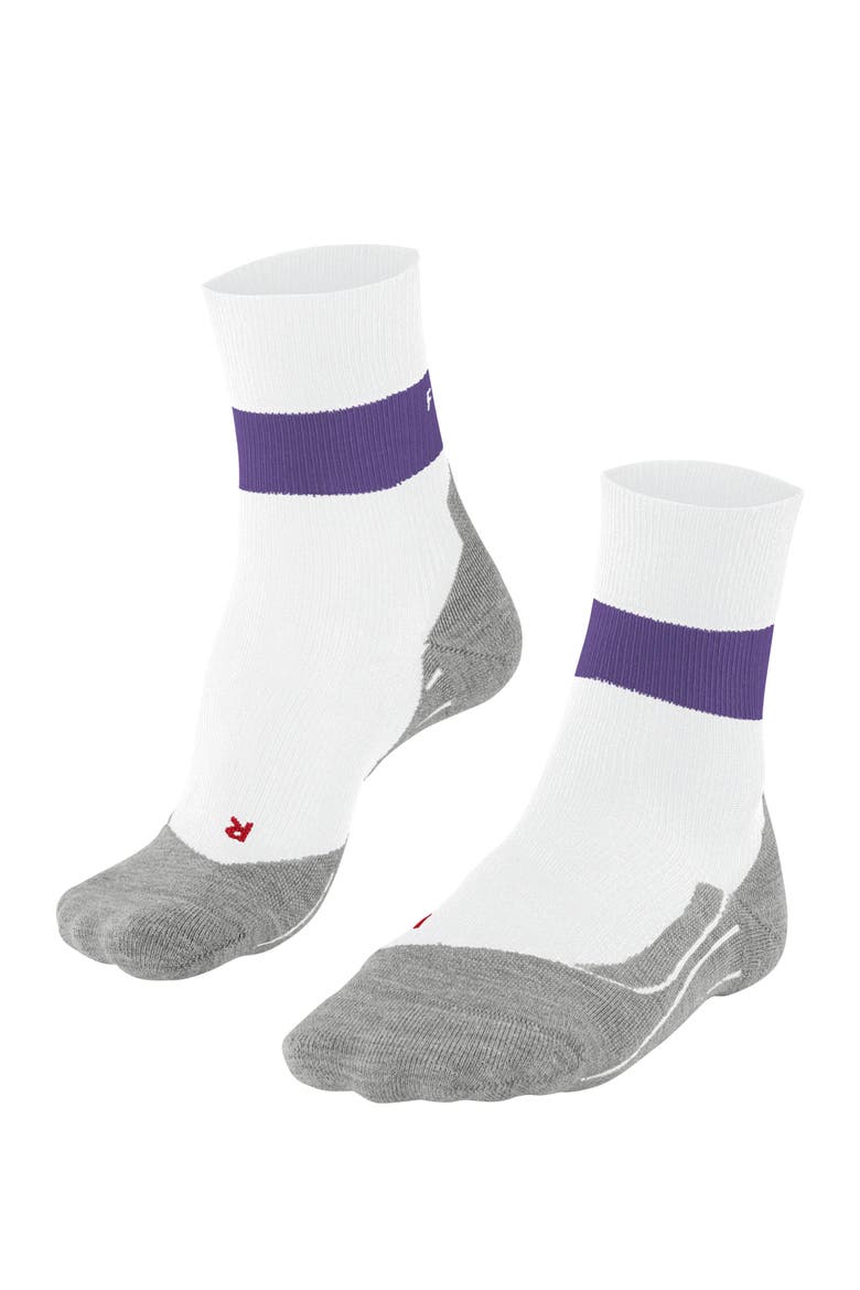 RU Compression Stabilizing Running Socks, Main, color, White