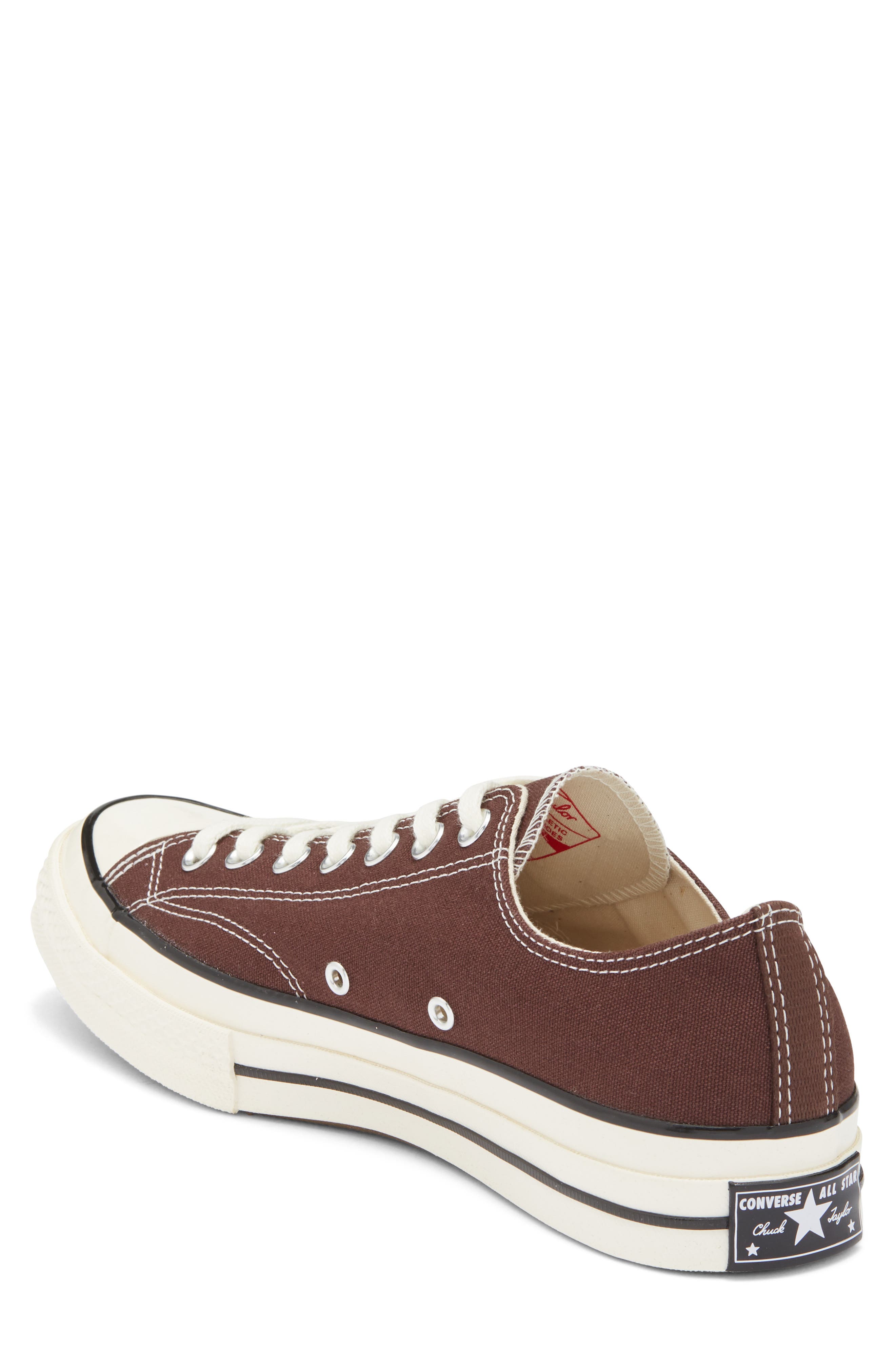 Chuck Taylor 70 Canvas Low Top Sneaker, Alternate, color, DARK ROOT/ EGRET/ BLACK