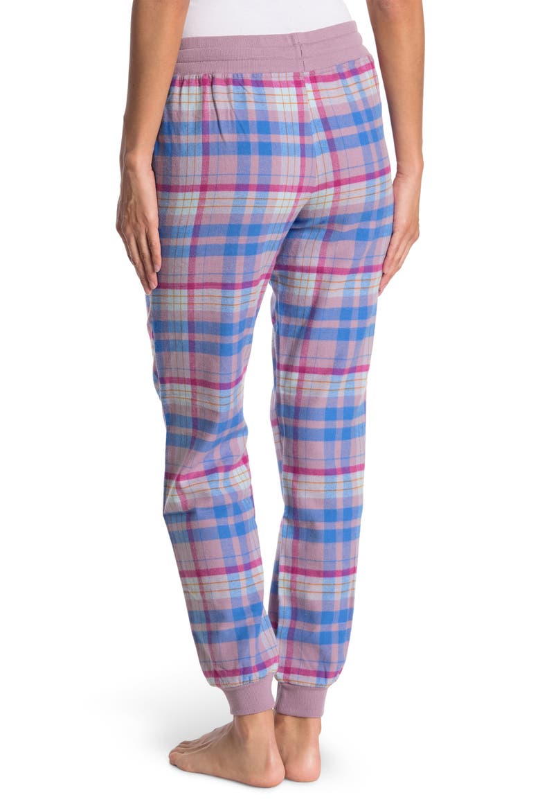 Flannel Joggers, Alternate, color, PURPLE MORN SCARF TARTAN