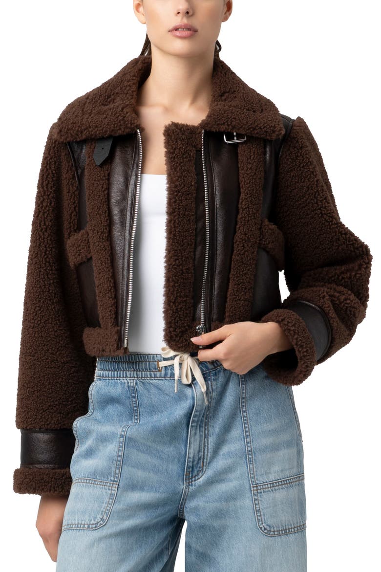 Faux Shearling Jacket, Alternate, color, HEAD START