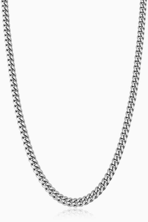 Mens In Command Cuban Chain in Sterling Silver