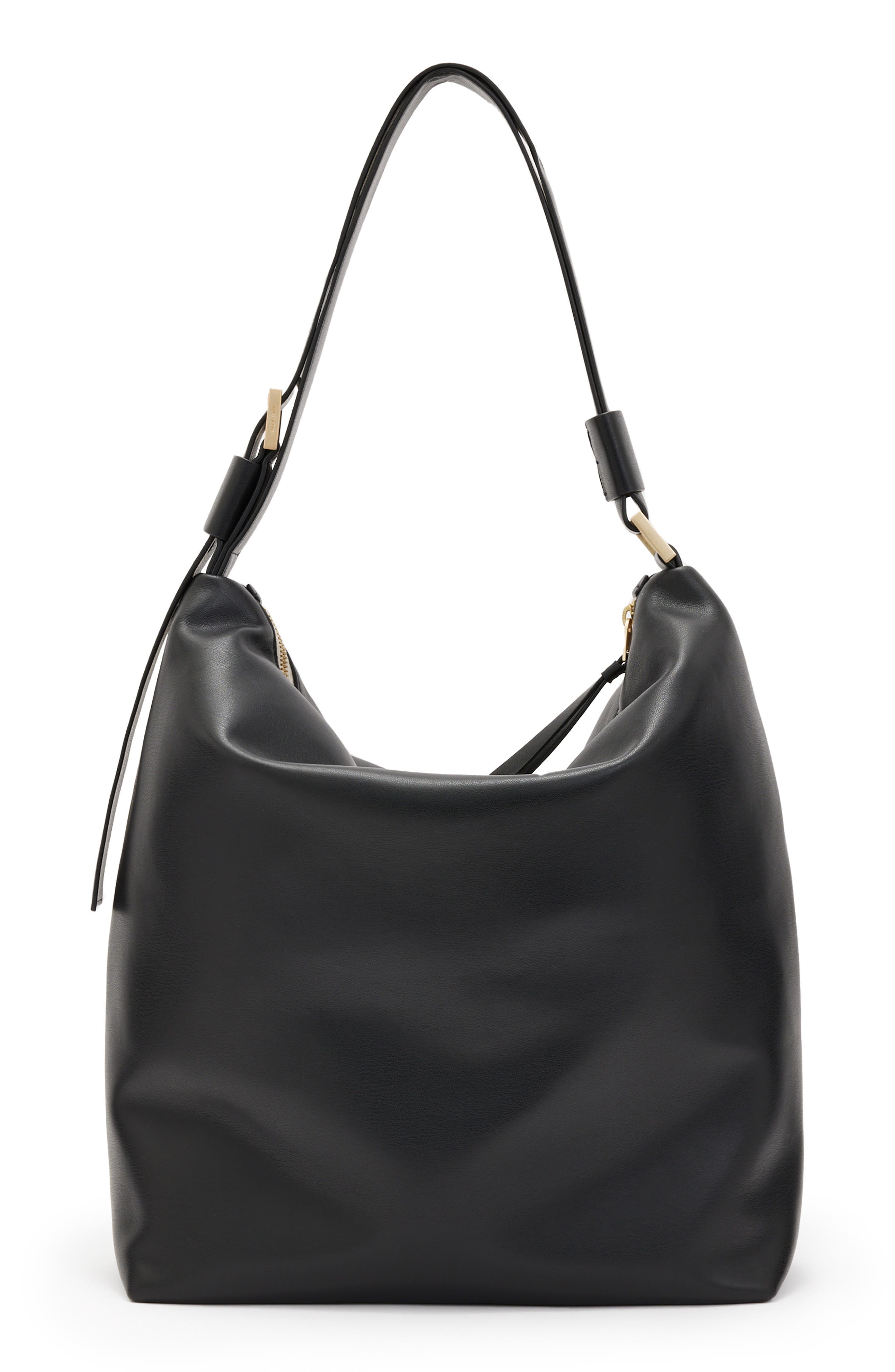 AllSaints Aliyah Leather Shoulder Bag, Alternate, color, 