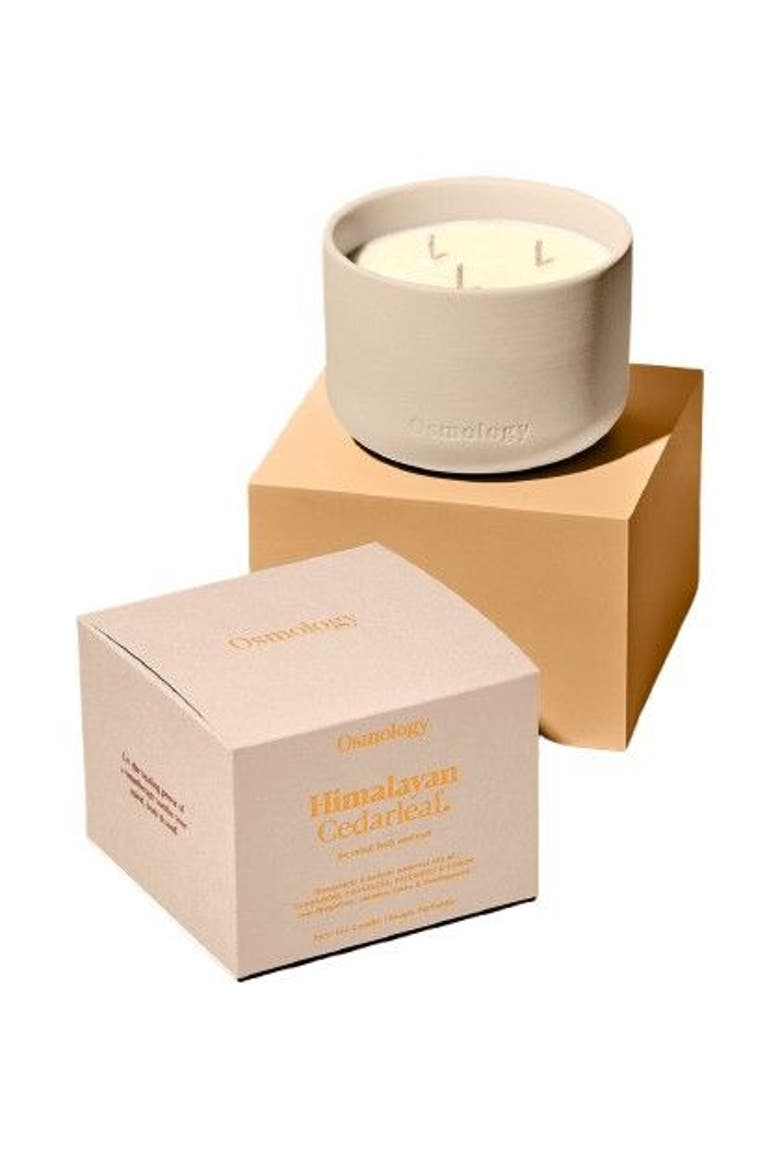 Himalayan Cedarleaf Scented Triple Wick Candle, Main, color, white