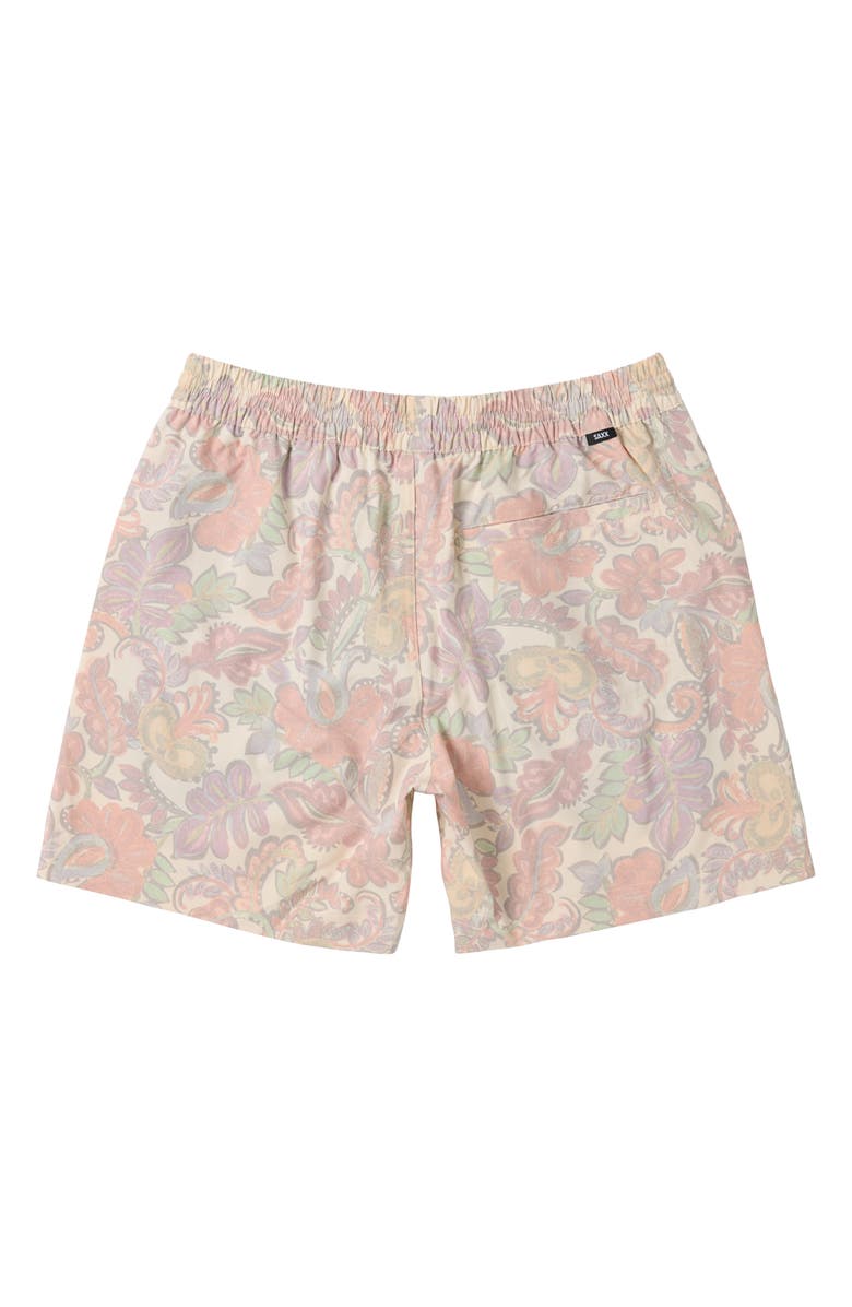 SAXX Sea to Shore 2N1 6-Inch Volley Swim Trunks, Alternate, color, Wild Paisley-Cream