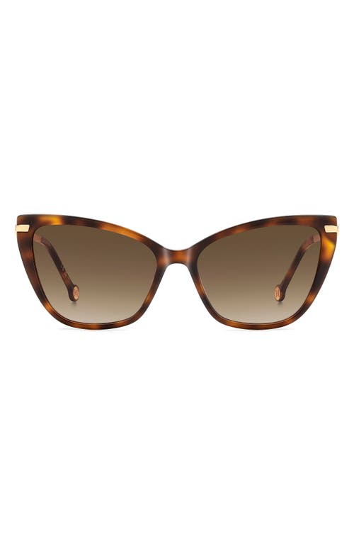 Carolina Herrera 55mm Gradient Rectangular Sunglasses