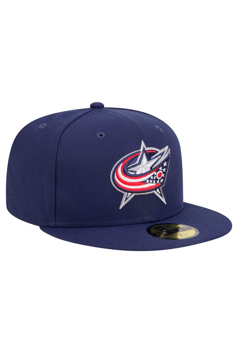 Men's New Era Navy Columbus Blue Jackets Core 59FIFTY Fitted Hat, Alternate, color, Navy
