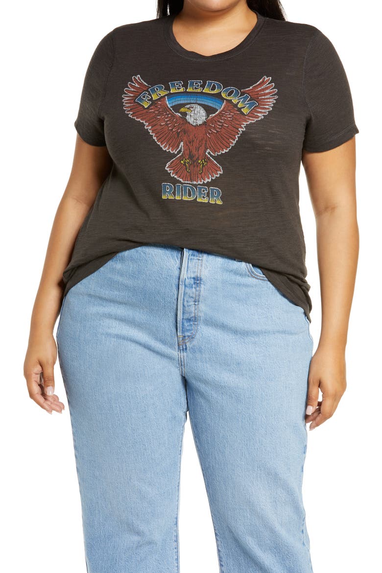 Freedom Rider Graphic Tee, Main, color, VINTAGE BLACK