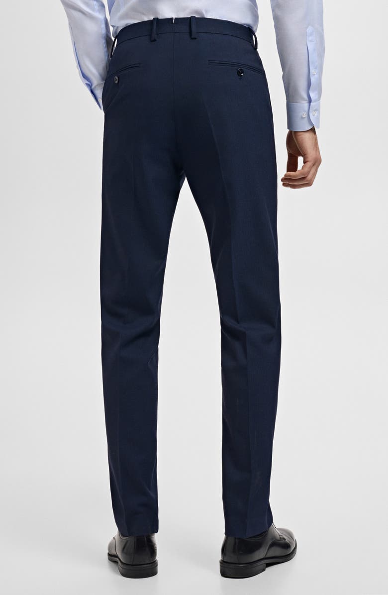 MANGO Monaco Slim Fit Suit Pants, Alternate, color, Navy
