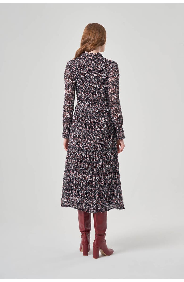Mizalle Patterned Crochetate Midi Dress - Mix, Alternate, color, Mix