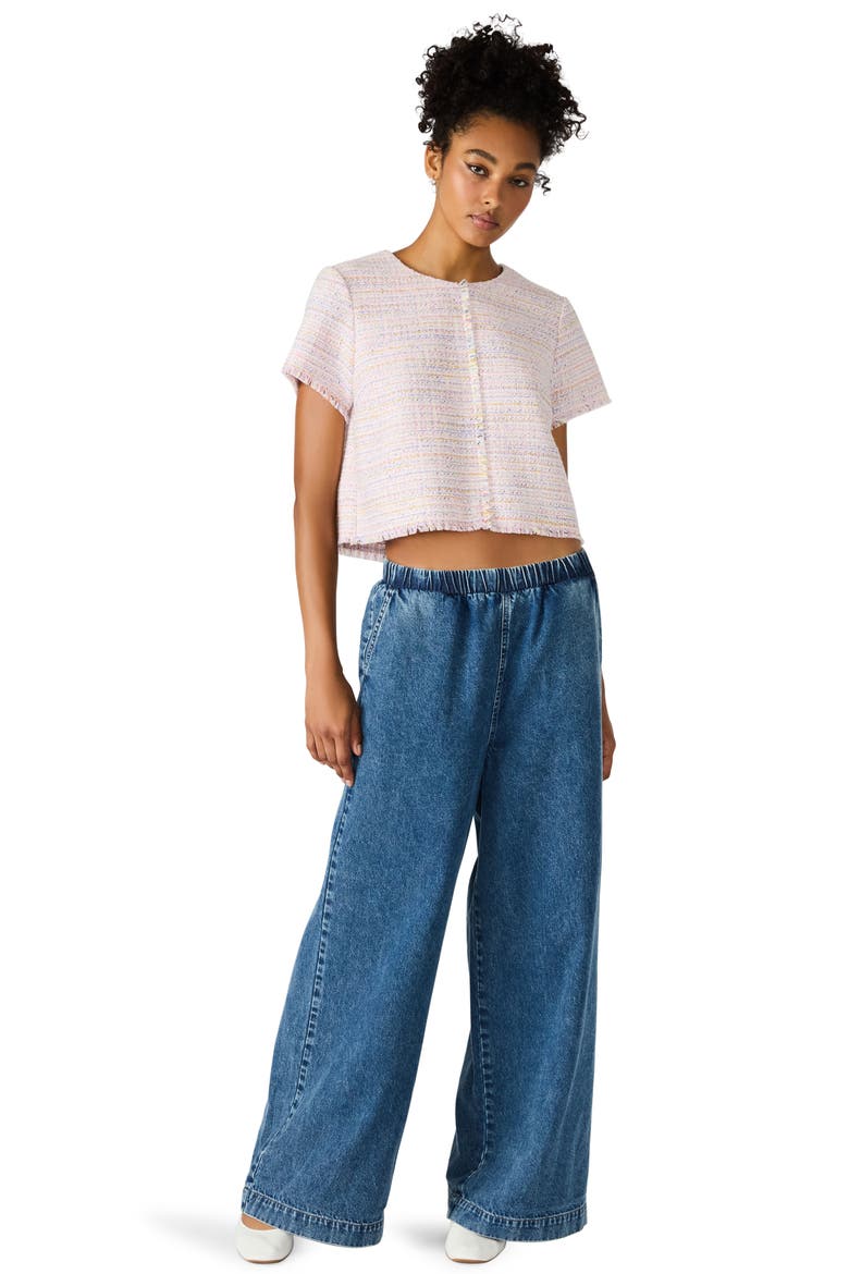 Levy Pull-On Wide Leg Jeans, Alternate, color, DARK NAVY