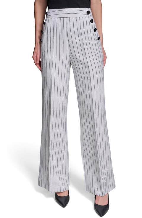 Stripe Linen Blend Sailor Pants