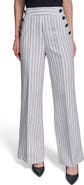 KARL LAGERFELD PARIS Stripe Linen Blend Sailor Pants