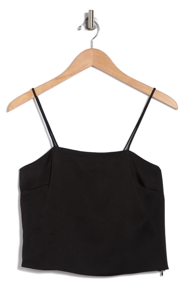 Simkhai Vela Square Neck Crop Camisole, Alternate, color, Black