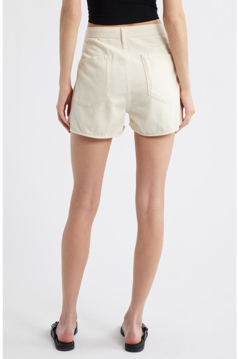 Nolan Drawstring Denim Shorts, Alternate, color, ECRU