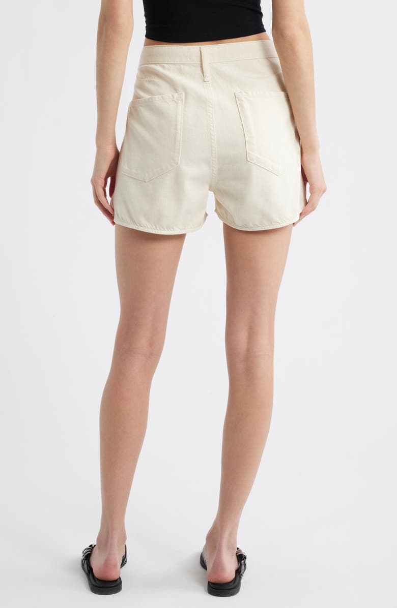 rag & bone Nolan Drawstring Denim Shorts, Alternate, color, Ecru