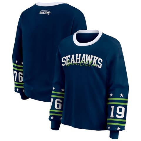 Women
s WEAR by Erin Andrews  College Navy Seattle Seahawks Sport Long-Sleeve T-Shirt