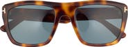 TOM FORD 55mm Square Sunglasses