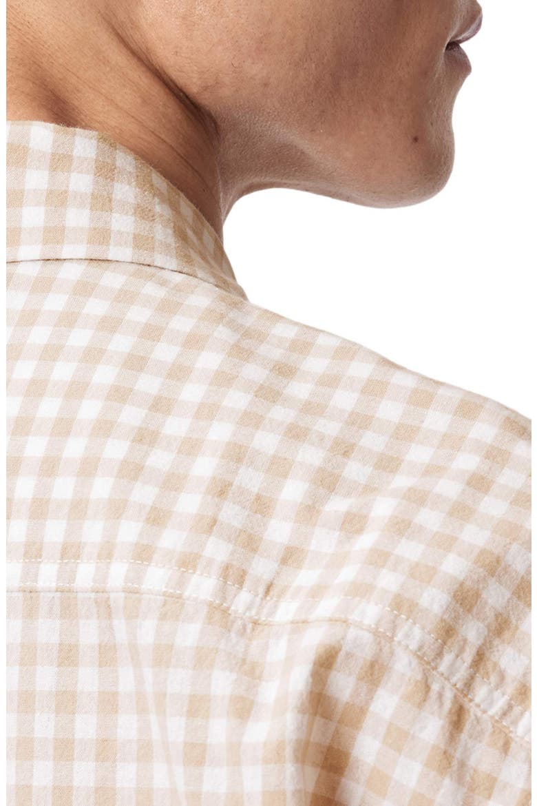 Rockland Gingham Cotton Button-Up Shirt, Alternate, color, DESERT YELLOW