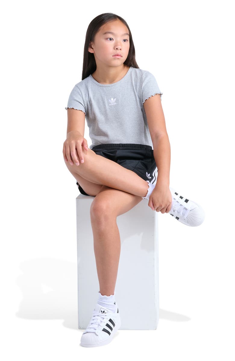 adidas Kids' Firebird Recycled Polyester Shorts, Alternate, color, Black