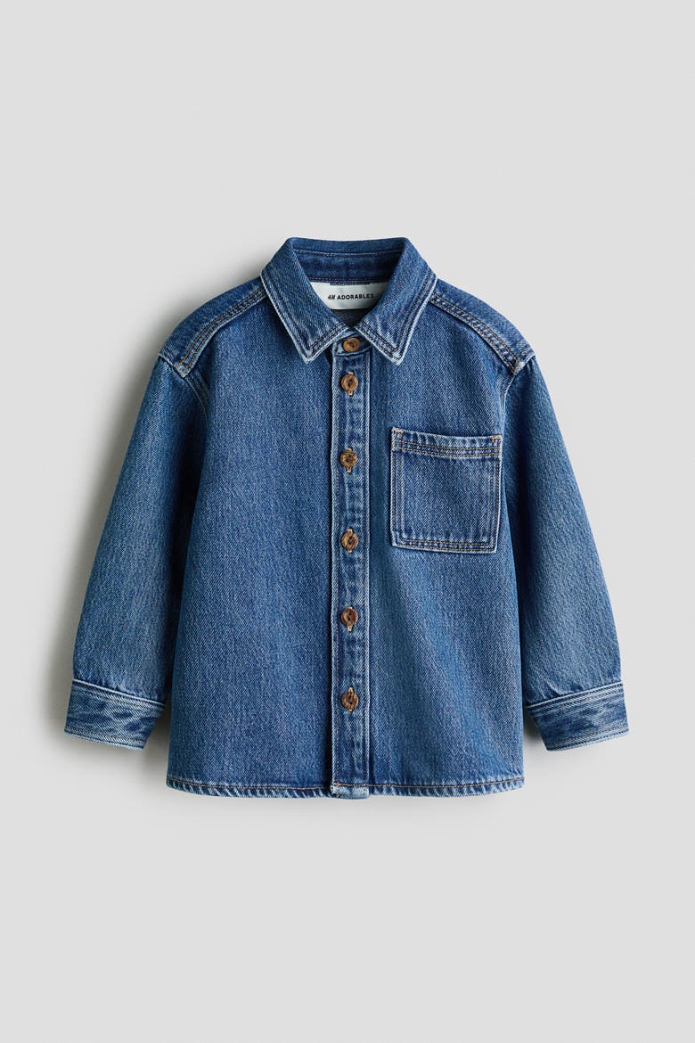 Denim Overshirt, Alternate, color, Denim blue