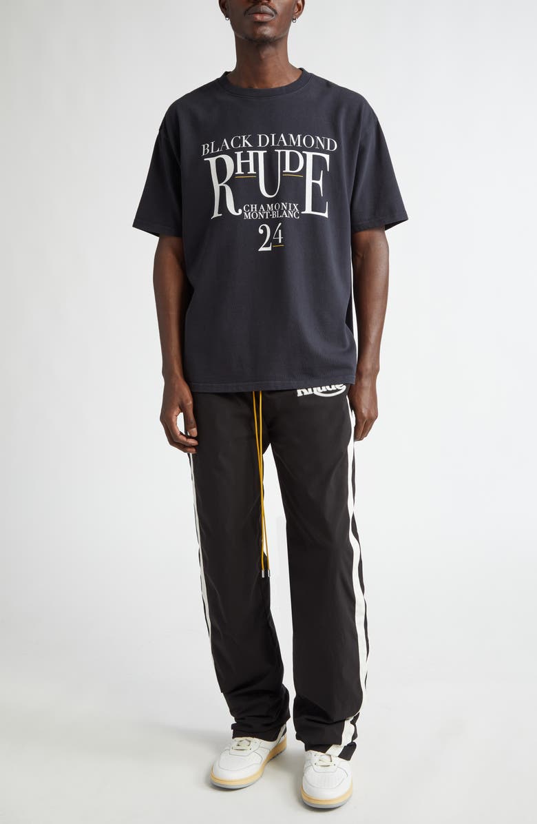 Rhude Black Diamond Cotton Graphic T-Shirt, Alternate, color,