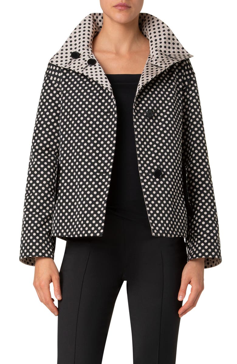 Akris punto Polka Dot Reversible Jacket | Nordstrom