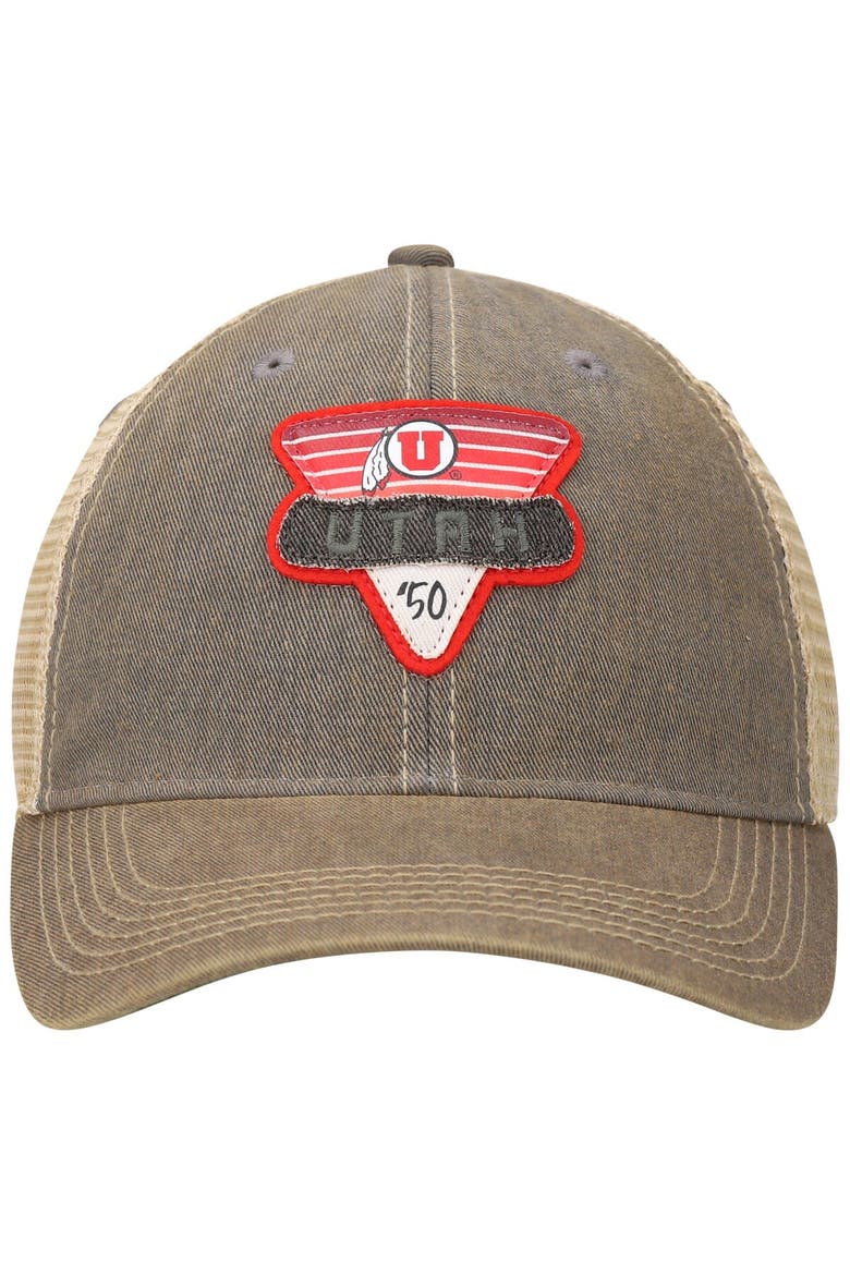 Men's Gray Utah Utes Legacy Point Old Favorite Trucker Snapback Hat, Alternate, color, Gray