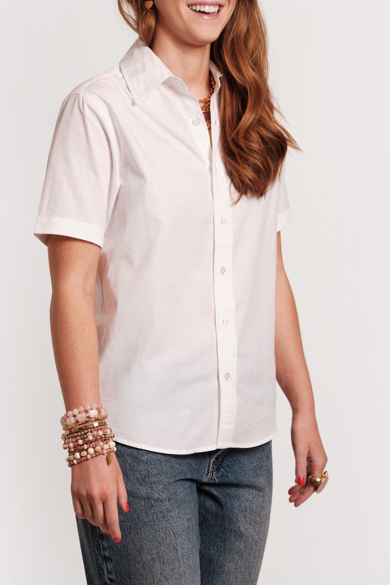 Perfect Button Down Short Sleeve, Alternate, color, White