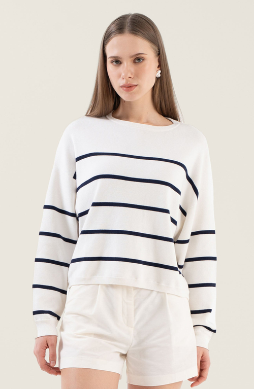 Italic Florence Featherlight Relaxed Sweater In White