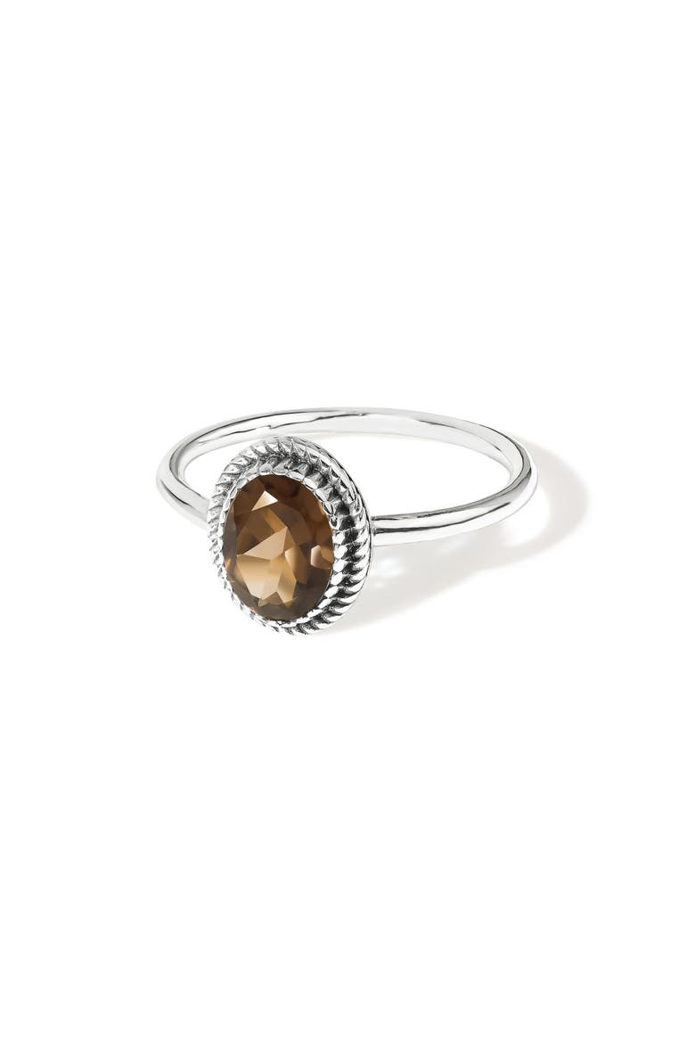 Oval Solitaire Ring, Main, color, BROWN