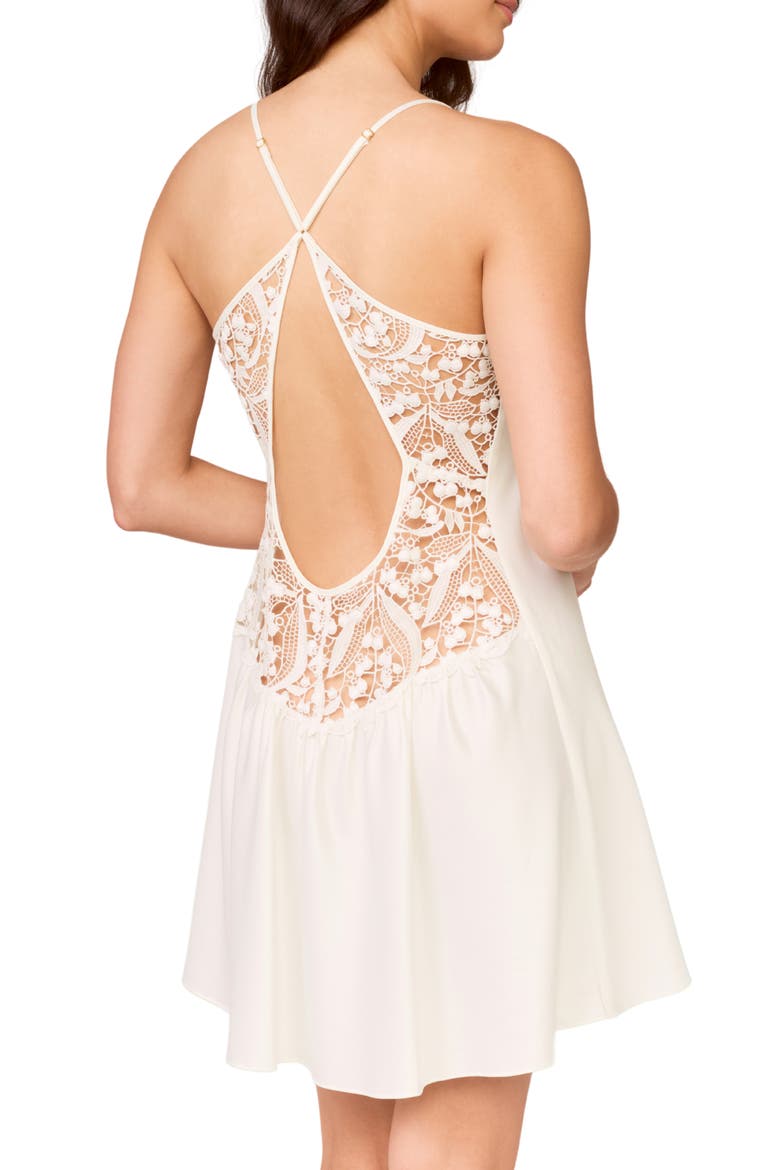 Isles Lace Trim Chemise, Alternate, color, IVORY