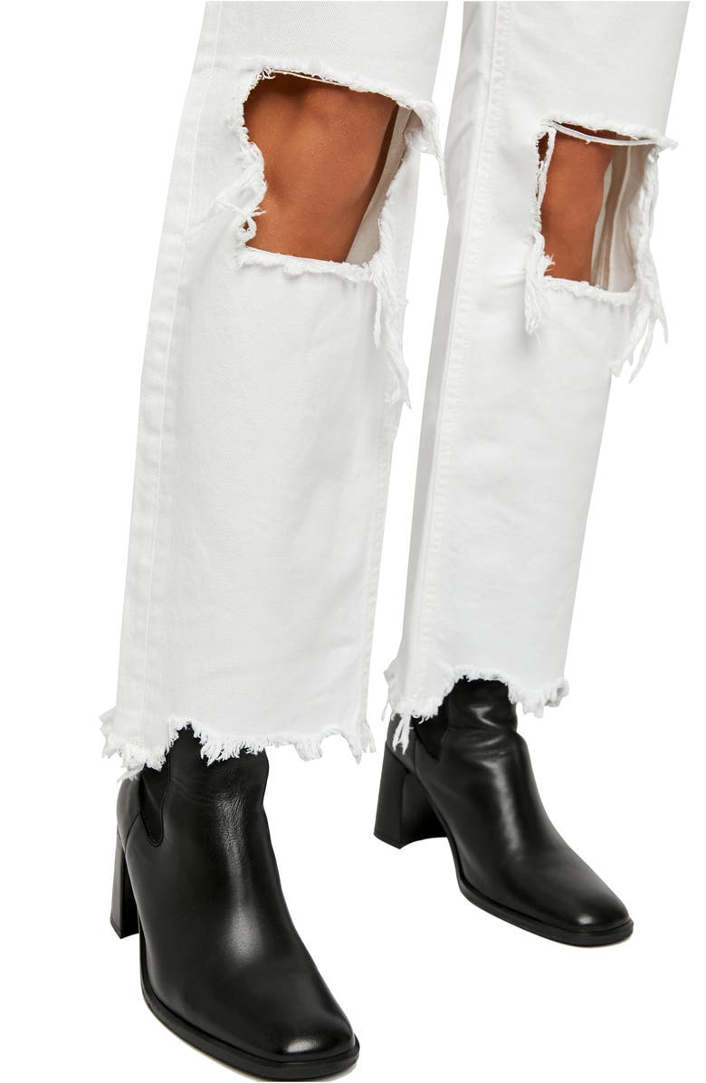 Free People We the Free Maggie Mid Rise Ripped Straight Leg Jeans, Alternate, color,