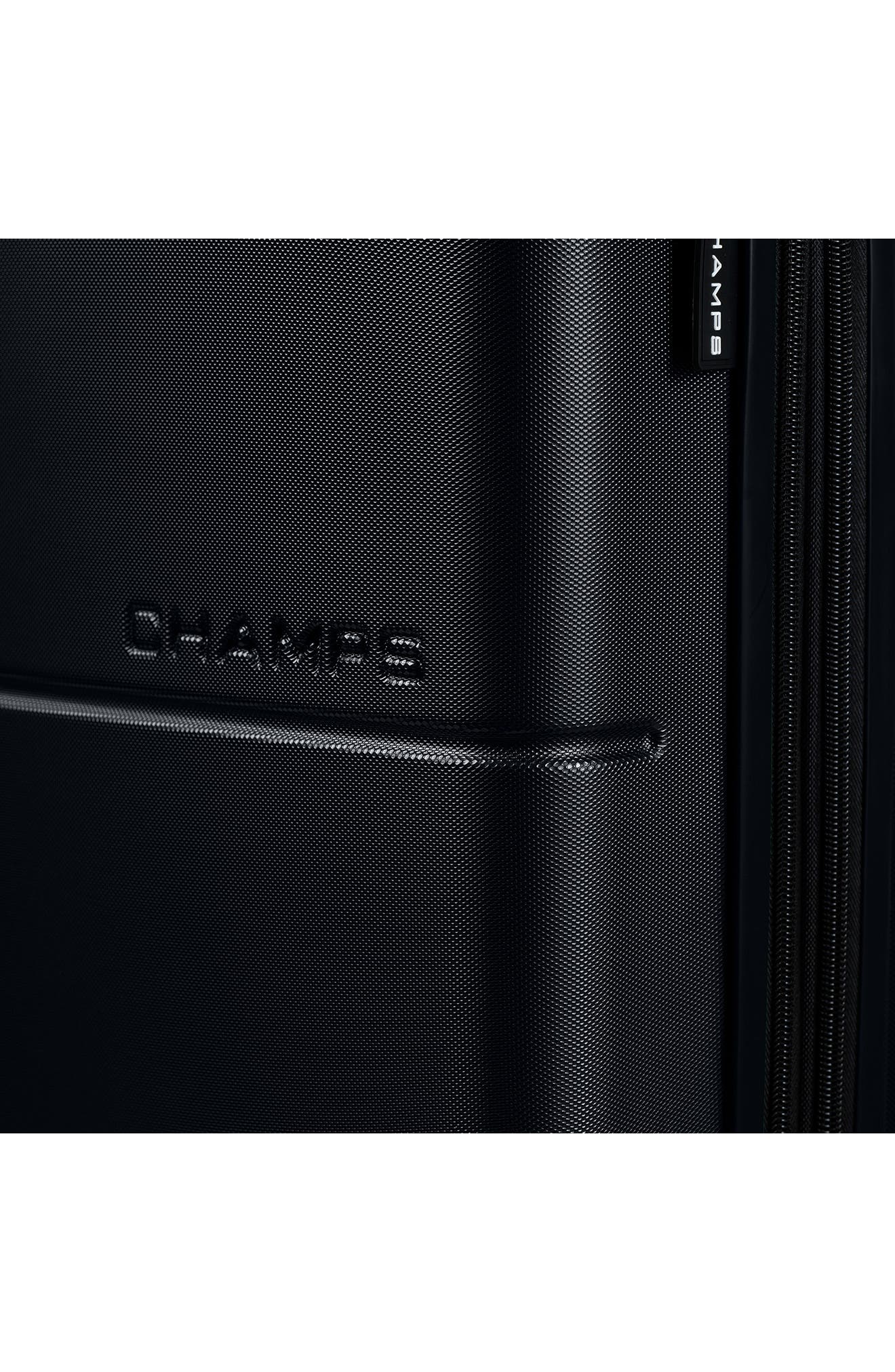 CHAMPS Earth 3-Piece Wheeled Luggage Set, Alternate, color, Black