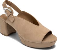 Aerosoles Cici Leather Peep Toe Slingback Sandal